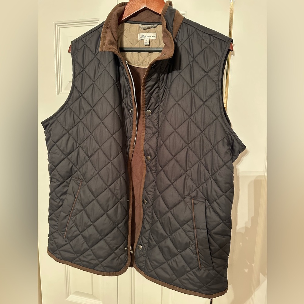 Peter Millar Quilted Travel Vest - Black